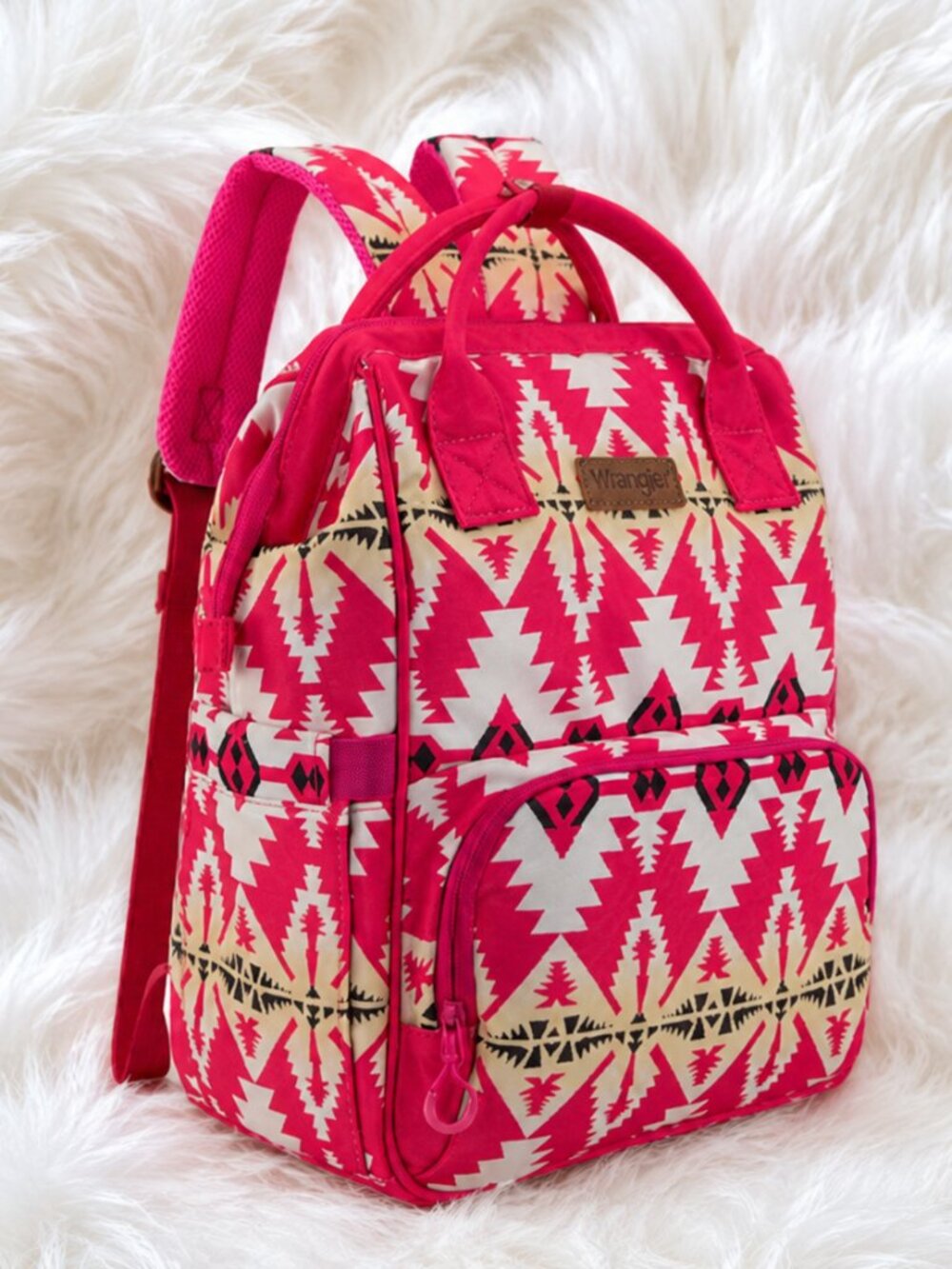 Wrangler Pink Aztec Print Backpack